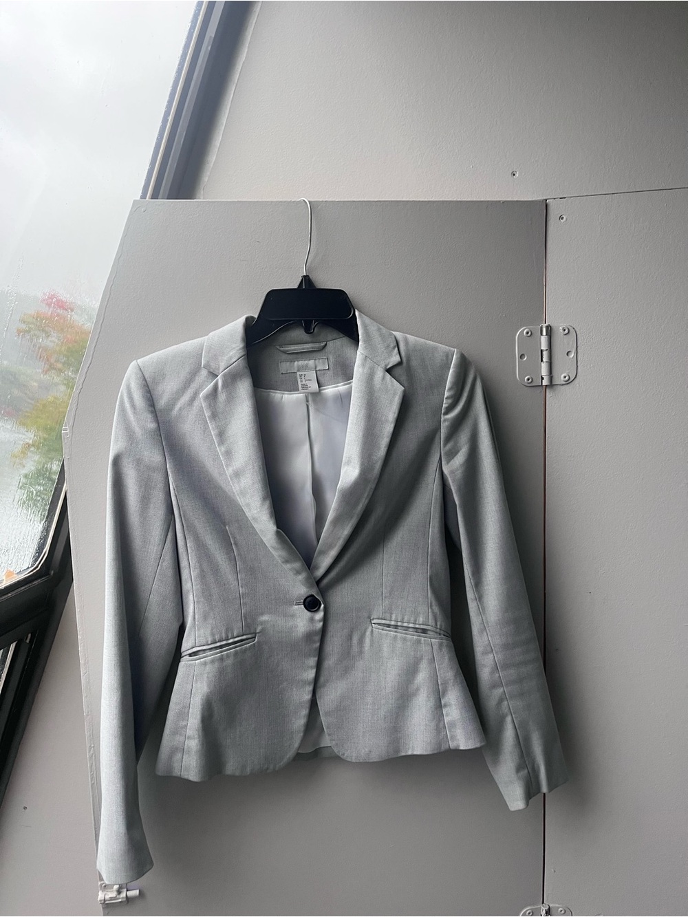 H&M Light Gray Tailored Single-Button Blazer